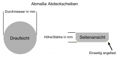 Fichte Abdeckscheiben mit 80 mm Durchmesser